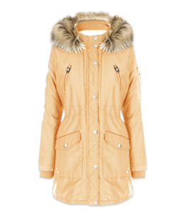 Peach color fur jacket