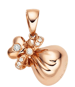Peach gold costume jewelry - pendant