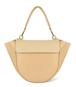 Peachish brown color ladies handbag