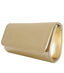 Pearl yellow color clutch bag for ladies