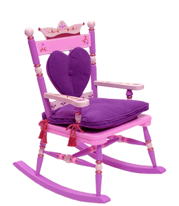 Pink and purple rocking chair for a little princess
