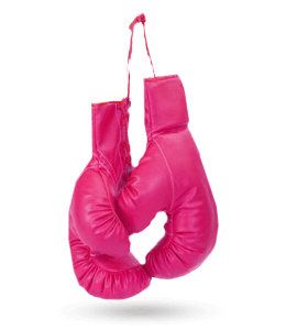 Pink color boxing gloves