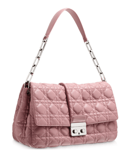 Pink color shoulder bag with chain in strap