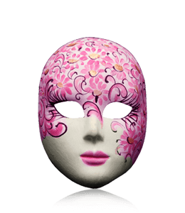 Pink floral pattern face mask
