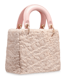 Pink fur designer handbag