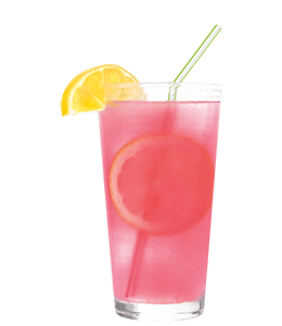 Pink Lemonade in transparent glass