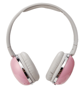 Pink rose gold headphone