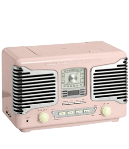 Pink vintage radio