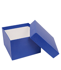 Plain dark blue box for gifting