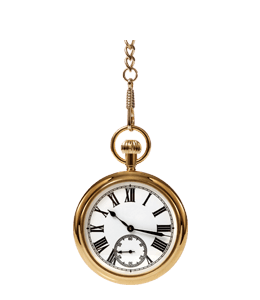 Pocket watch with clean face