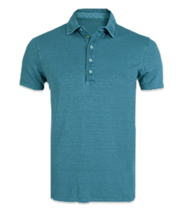 Polo neck blue t-shirt