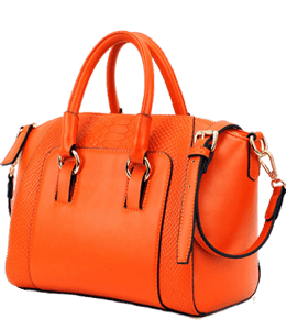 Premium orange handbag for women