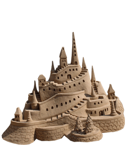 Princess castle on sand art