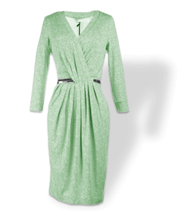 Printed light green short dress