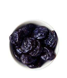 Prune Dried plums in bowl