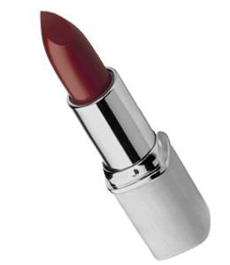 Puce brown colored lipstick