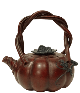 Pumpkin shape and style Japanese tea pot