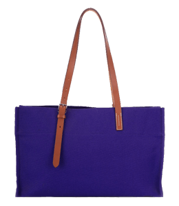 Purple and brown handbag for women