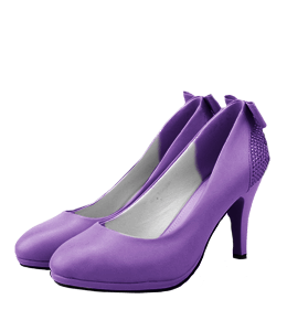 Purple color footwear with crystals
