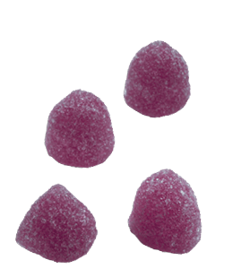 Purple gumdrop candy