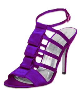 Purple high-heeled footwear