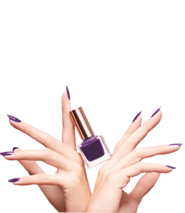 Purple nail paint