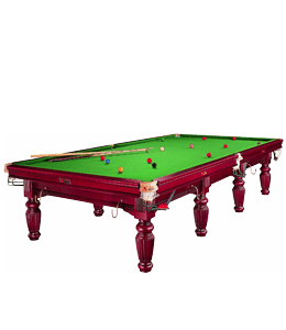 Red and green billiards table