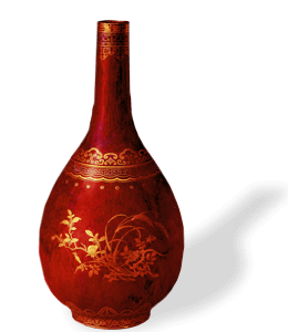 Red Chinese vase