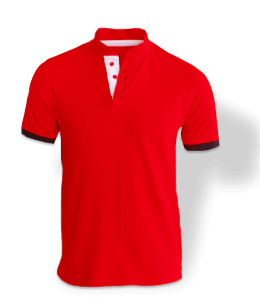 Red color polo neck t-shirt for men