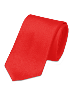Solid red color tie for men