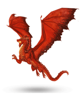 Red colored flying dragon
