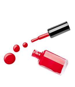 Red nail polish bottle