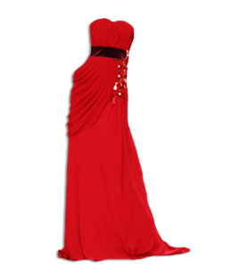 Red off shoulder party dress