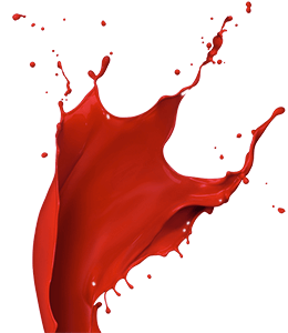 Red paint splatter