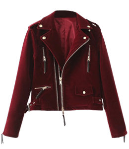 Red velvet jacket