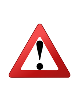 Red warning sign