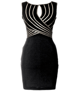 Rich black dress with silver work