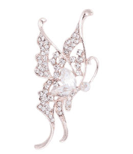 Rose gold gemstones brooch for women