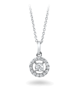 Round pendant with silver chain