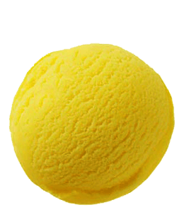 Scoop of yellow ice-cream