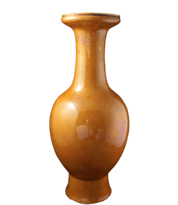 Shiny golden vase