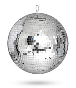 Silver disco ball
