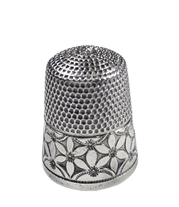 Silver finish thimble for hand sewing