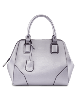 Silver-grey color ladies handbag