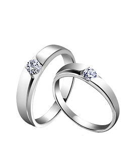 Silver wedding rings