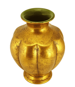Simple bronze gold vase