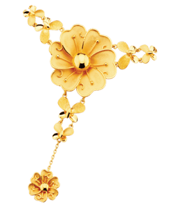 Simple gold flower pendant