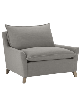 Single grey sofa