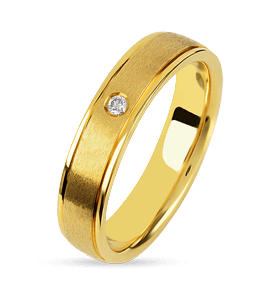 Single stone gold ring for men