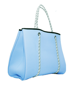 Sky blue color handbag